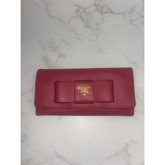 Prada Pink Saffiano Leather Wallet - Picture 1 of 5